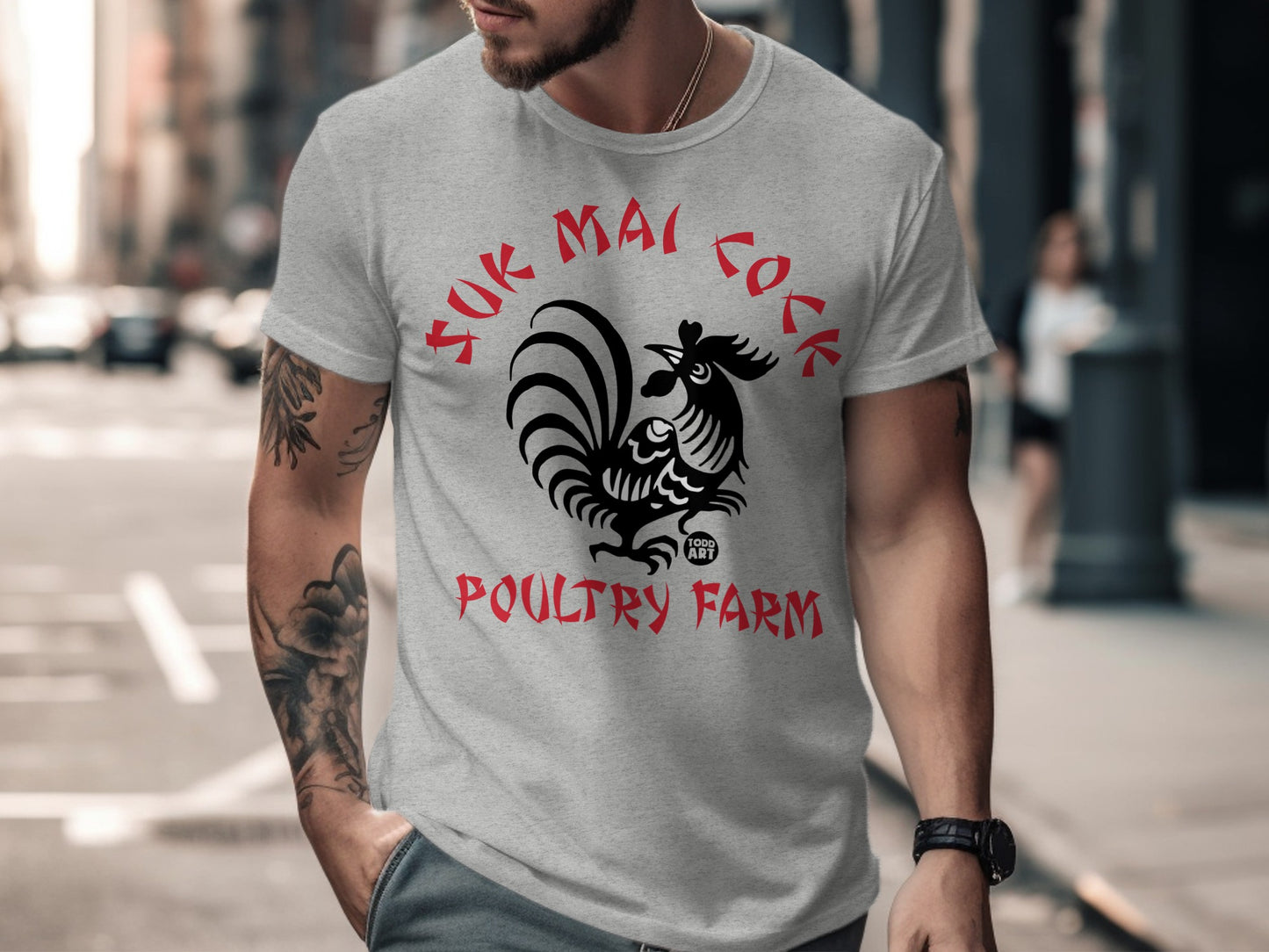 Suck Mai Cock Poultry Farm Graphic Tee Shirt