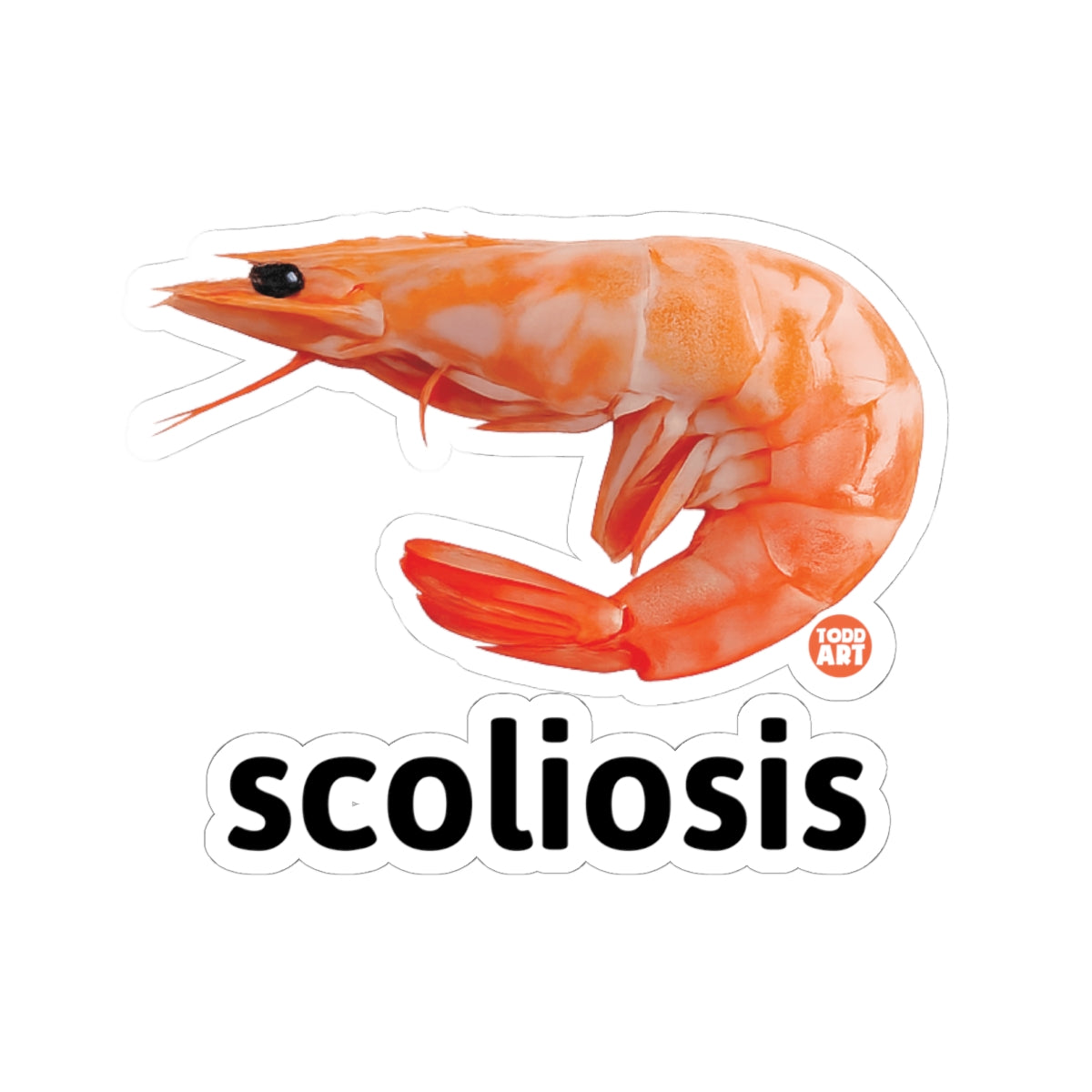 Scoliosis Todd Art Sticker