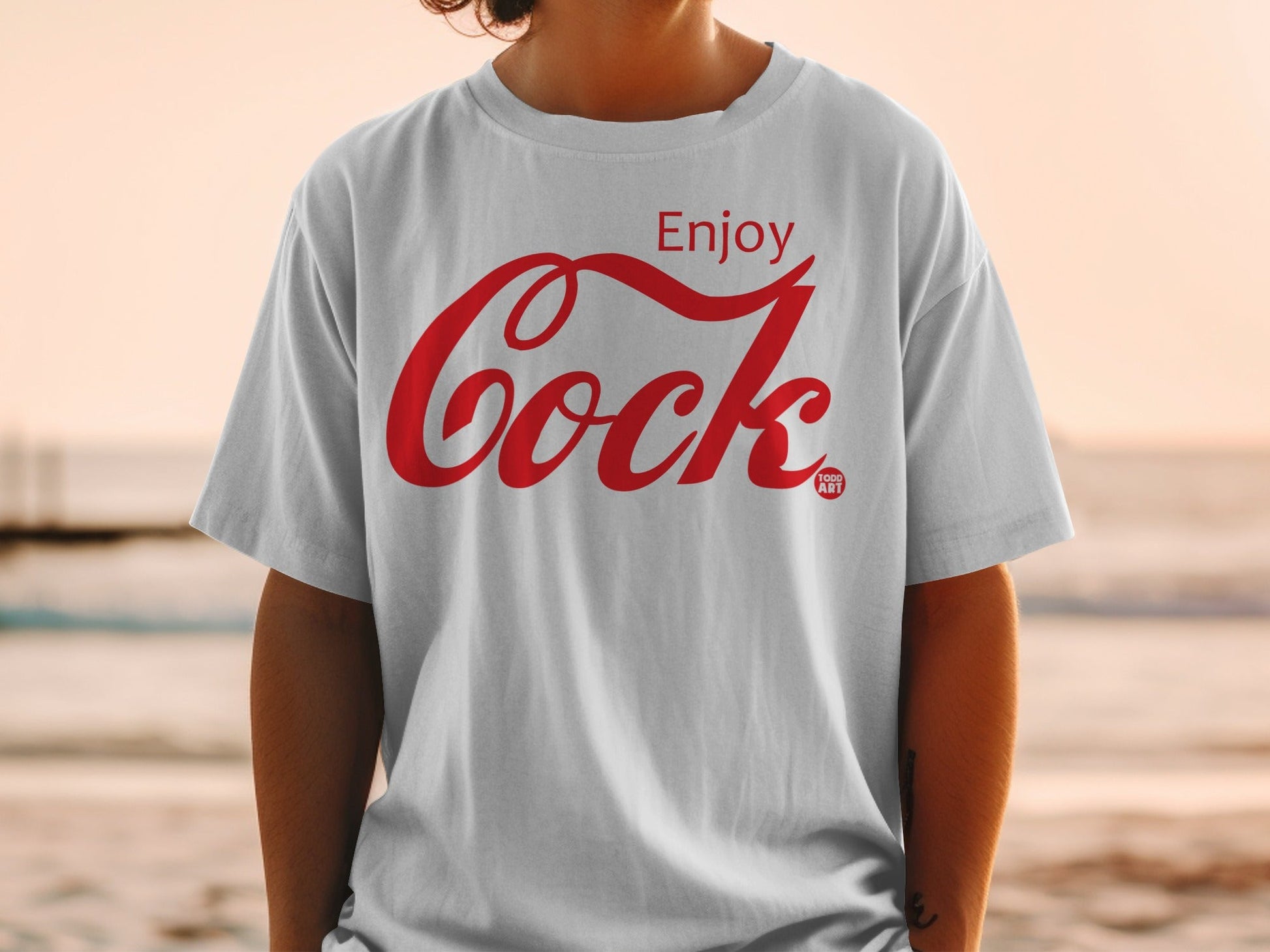 Enjoy Cock Graphic Tee Shirt with Unique Design