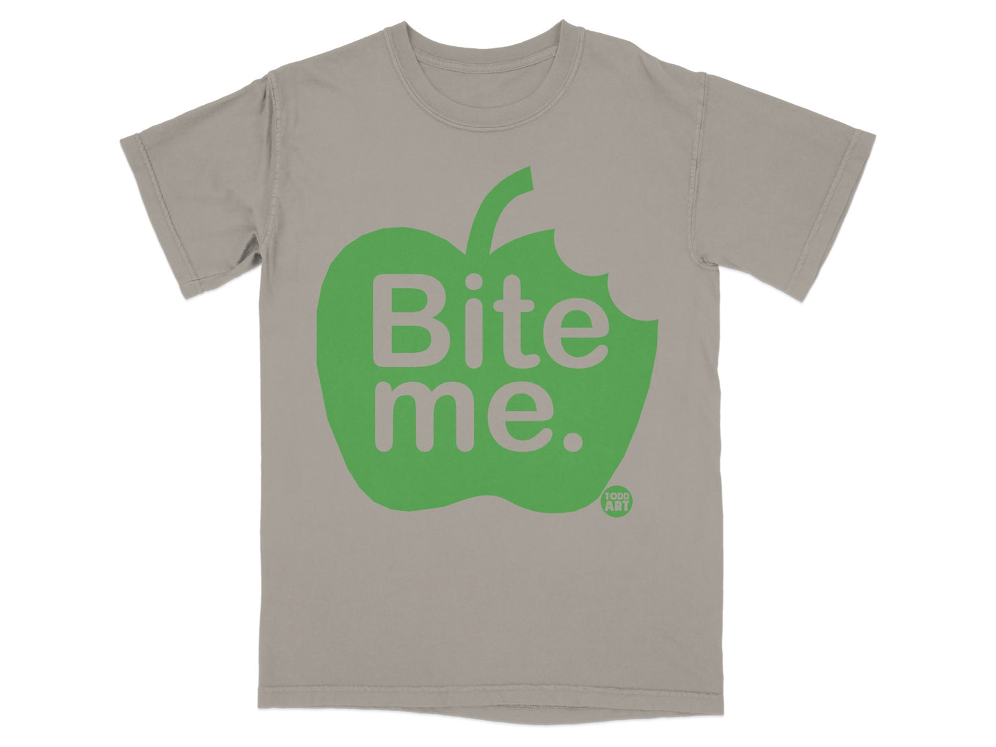 Bite Me Green Bitten Apple Graphic Shirt product type