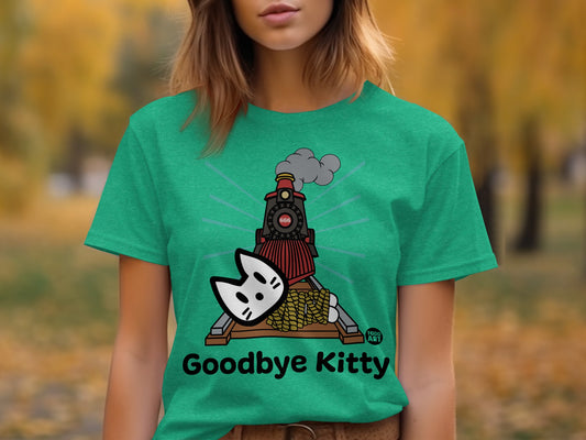 Goodbye Kitty Train Graphic Novelty T-Shirt