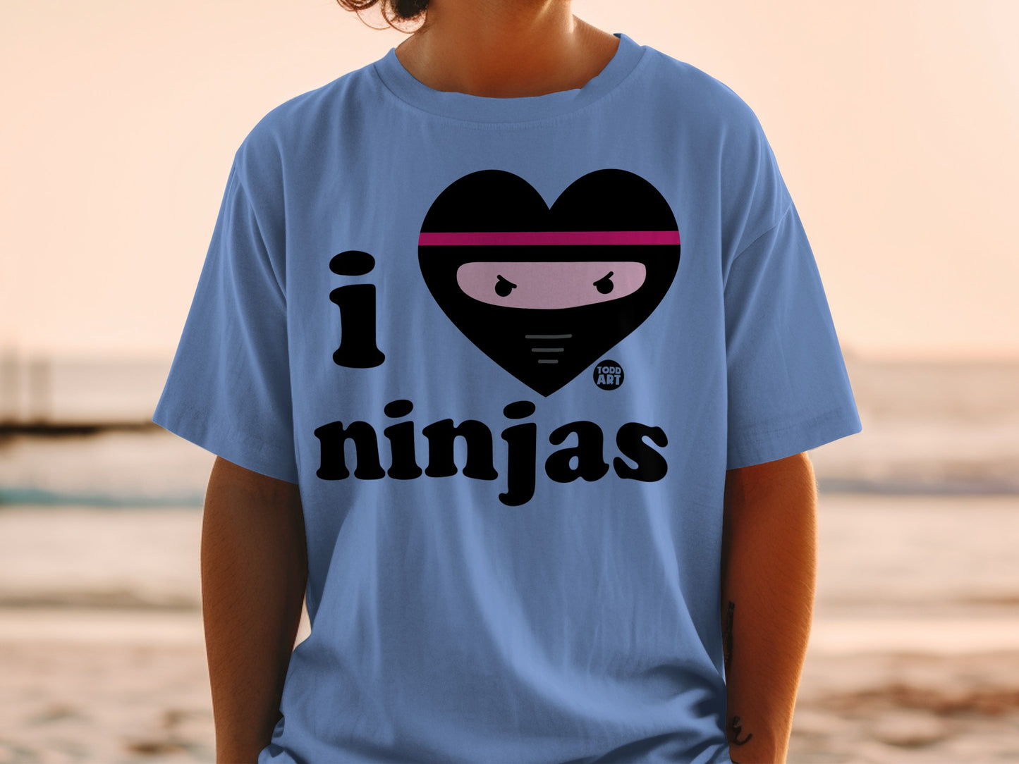 I Love Ninjas Graphic Tee for Ninja Lovers