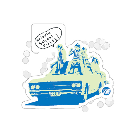 Skippin' School Rules Car Sticker Todd Art Design