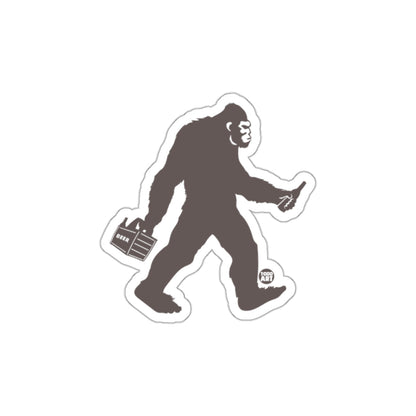 Retro Ape Carrying Crate Design Laptop Sticker