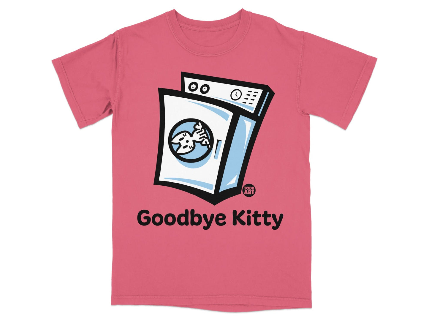 Goodbye Kitty Washing Machine Graphic T-shirt