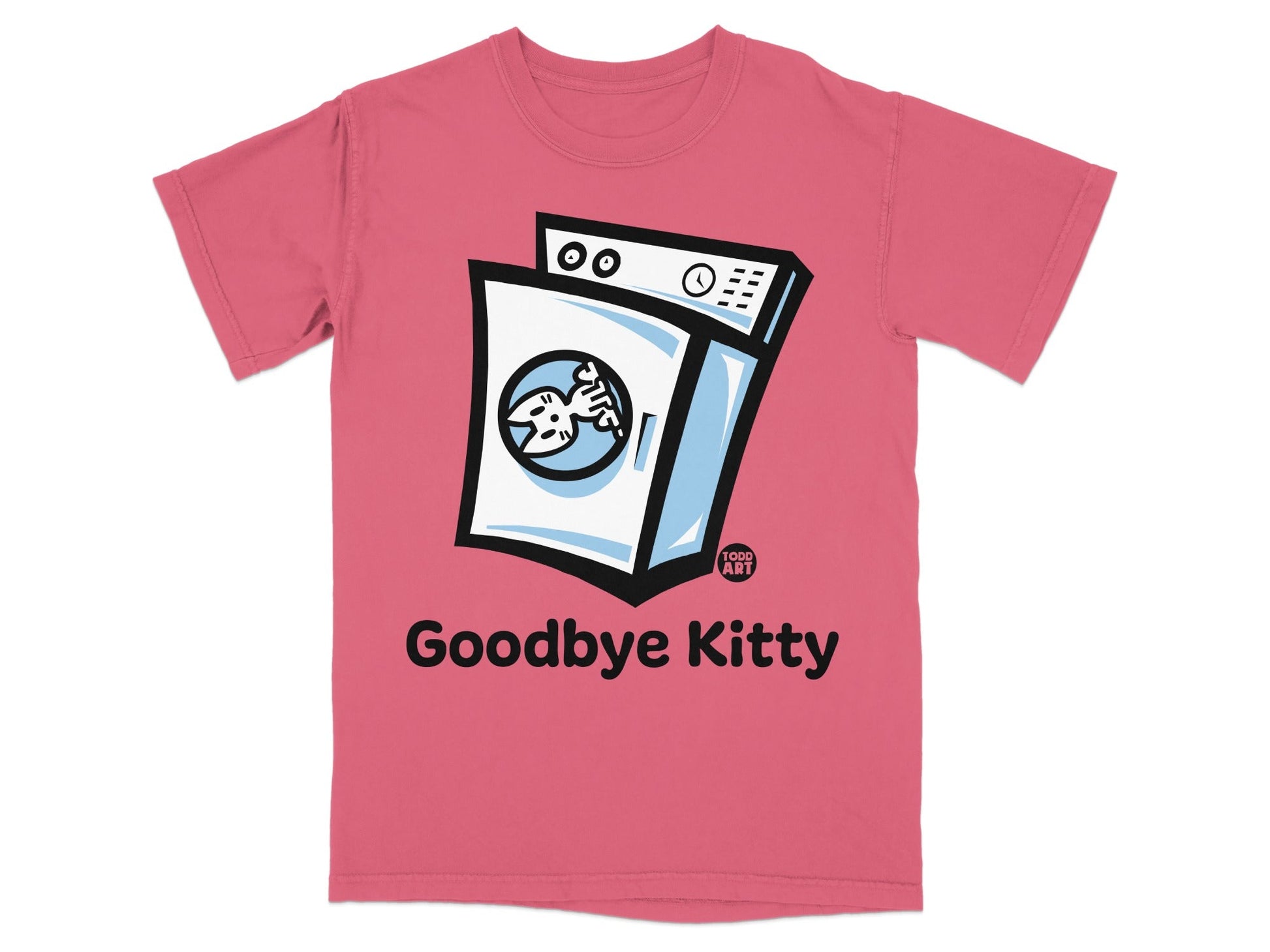 Goodbye Kitty Washing Machine Graphic T-shirt