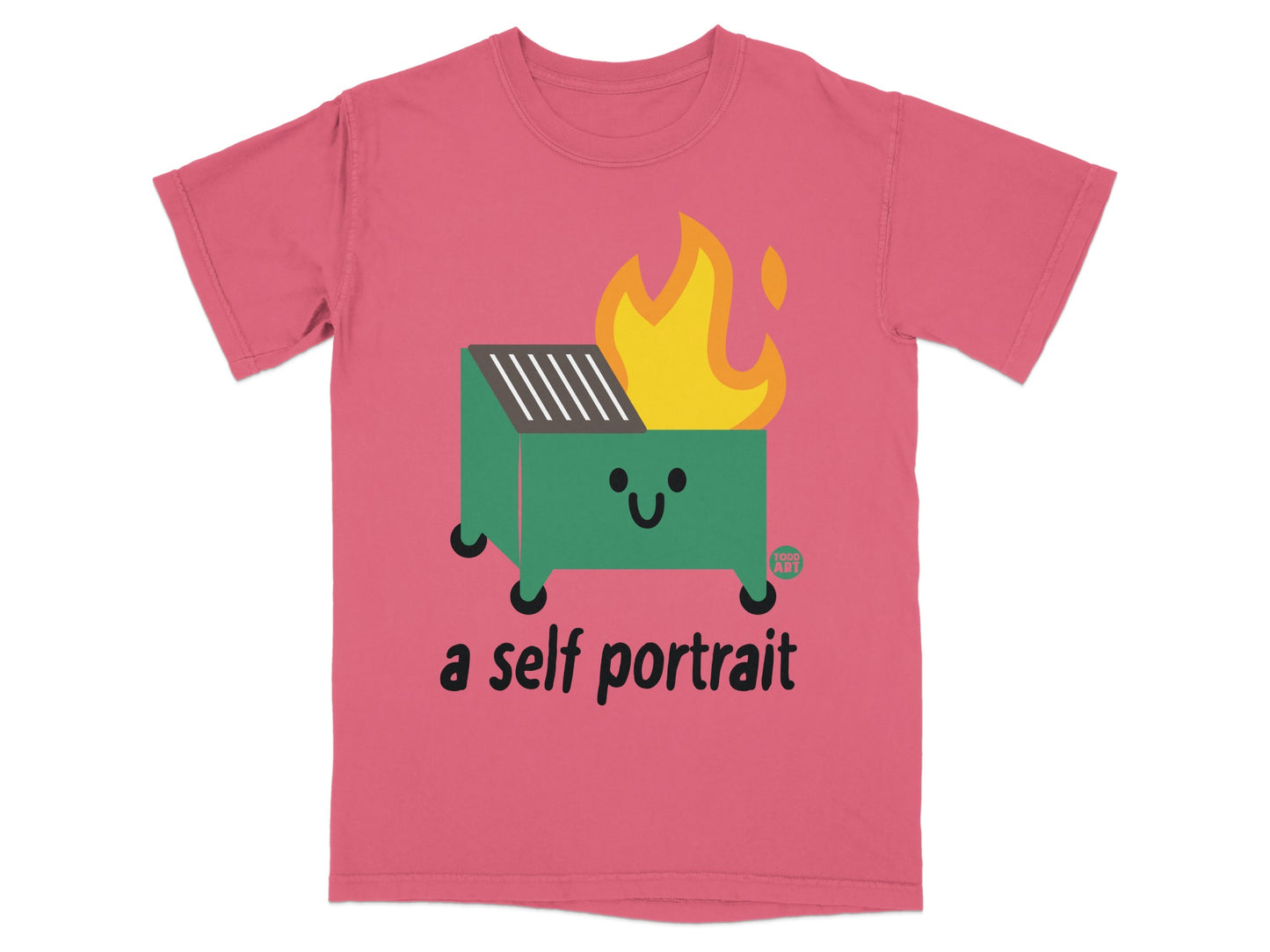 A Self Portrait Dumpster Fire Smiling Face product type
