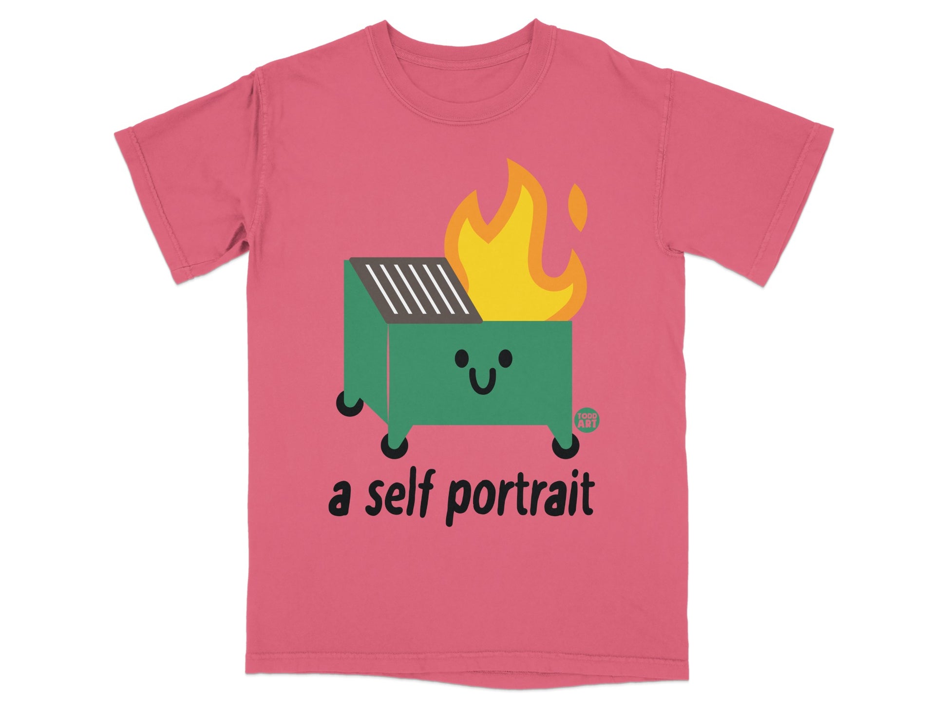 A Self Portrait Dumpster Fire Smiling Face product type