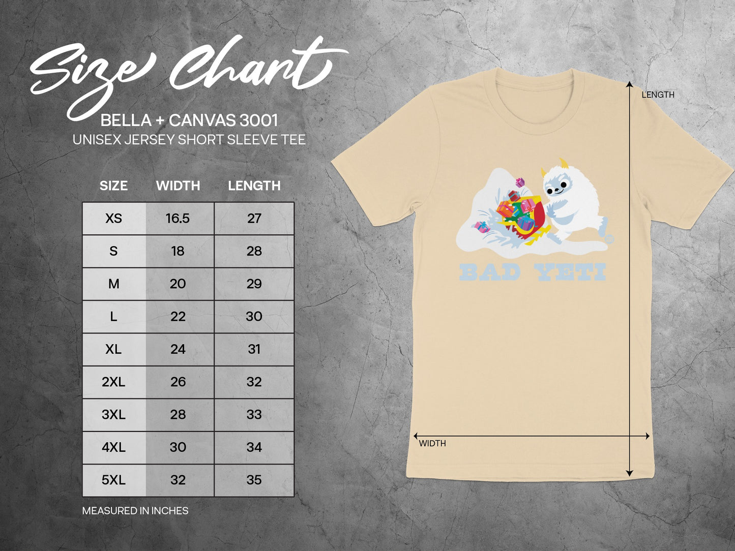 Bad Yeti Graphic Beige Tee for Unisex