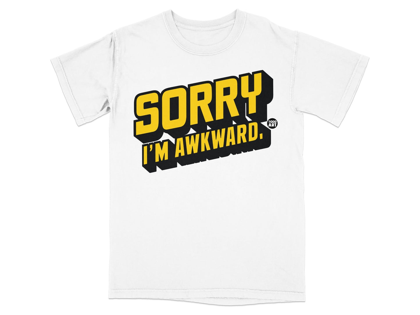 Sorry I'm Awkward Graphic Tee Shirt Casual Outfit