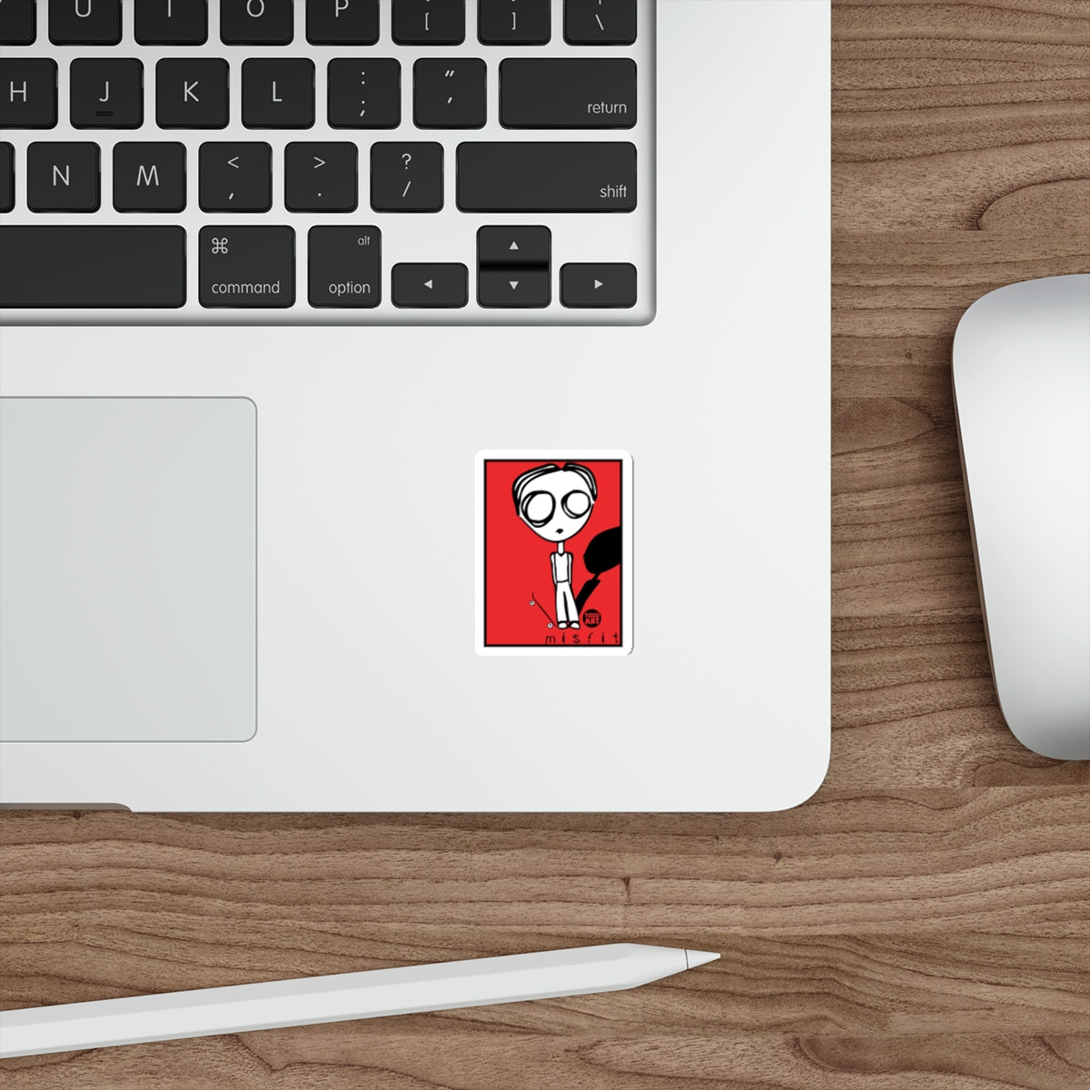 Misfits Red Background Cartoon Sticker
