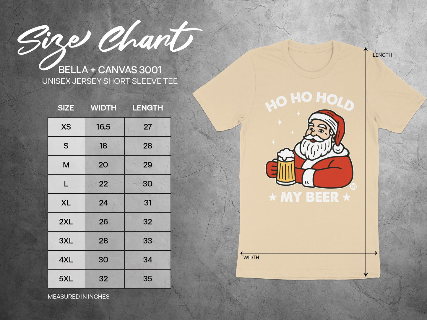 Santa Holding Beer Funny Holiday Unisex Jersey Short Sleeve Tee