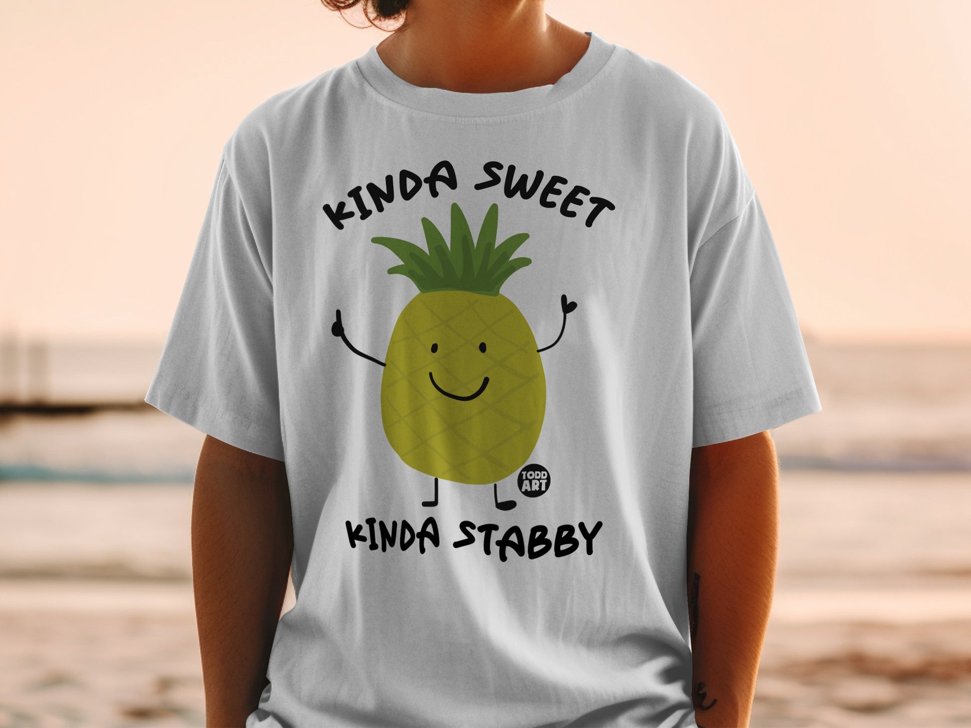 Kinda Sweet Kinda Stabby Pineapple Graphic T-shirt product type