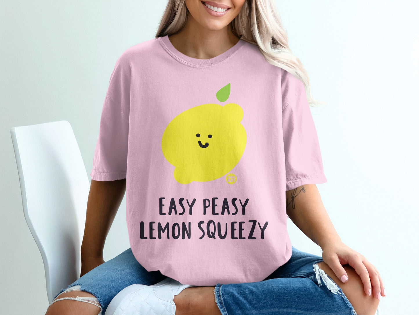 Easy Peasy Lemon Squeezy Smiling Citrus Pink Shirt product type