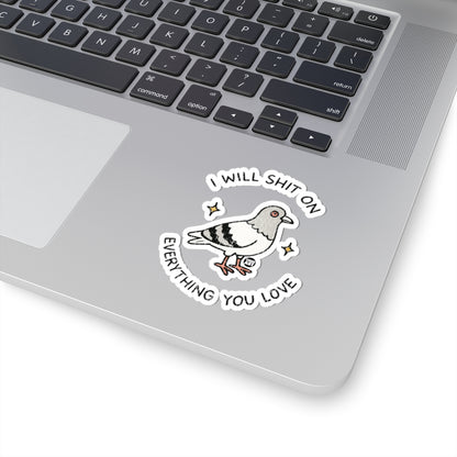 Feisty Pigeon ArtTodd Art Sticker
