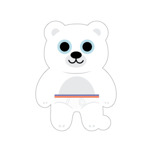 Cute White Bear with Blue Eyes Kids Toy