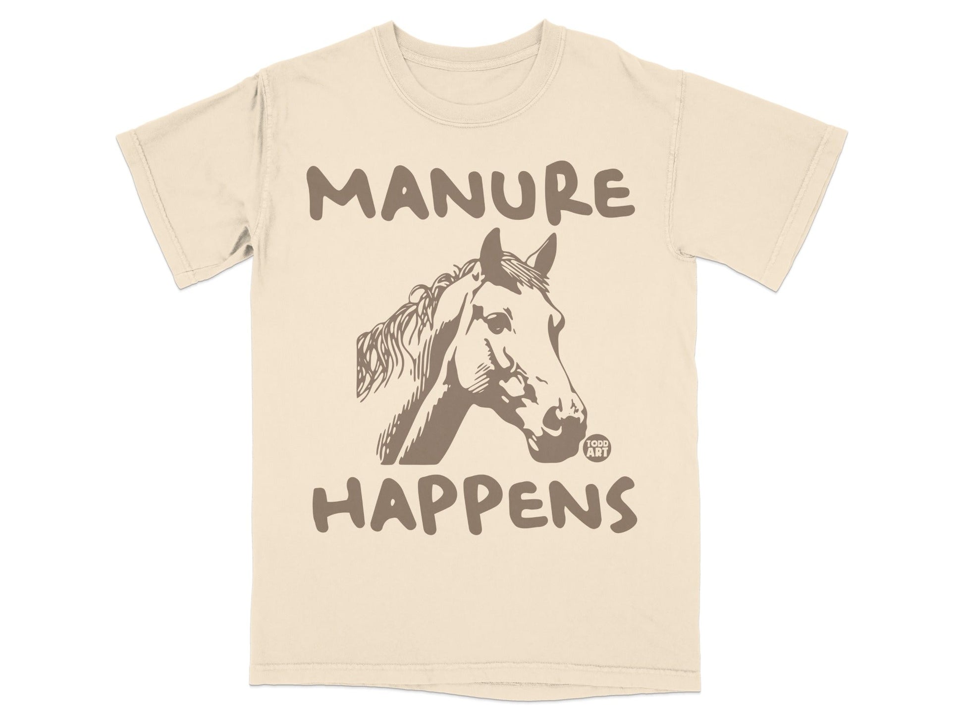 Manure Happens Horse Graphic Humor T-shirt