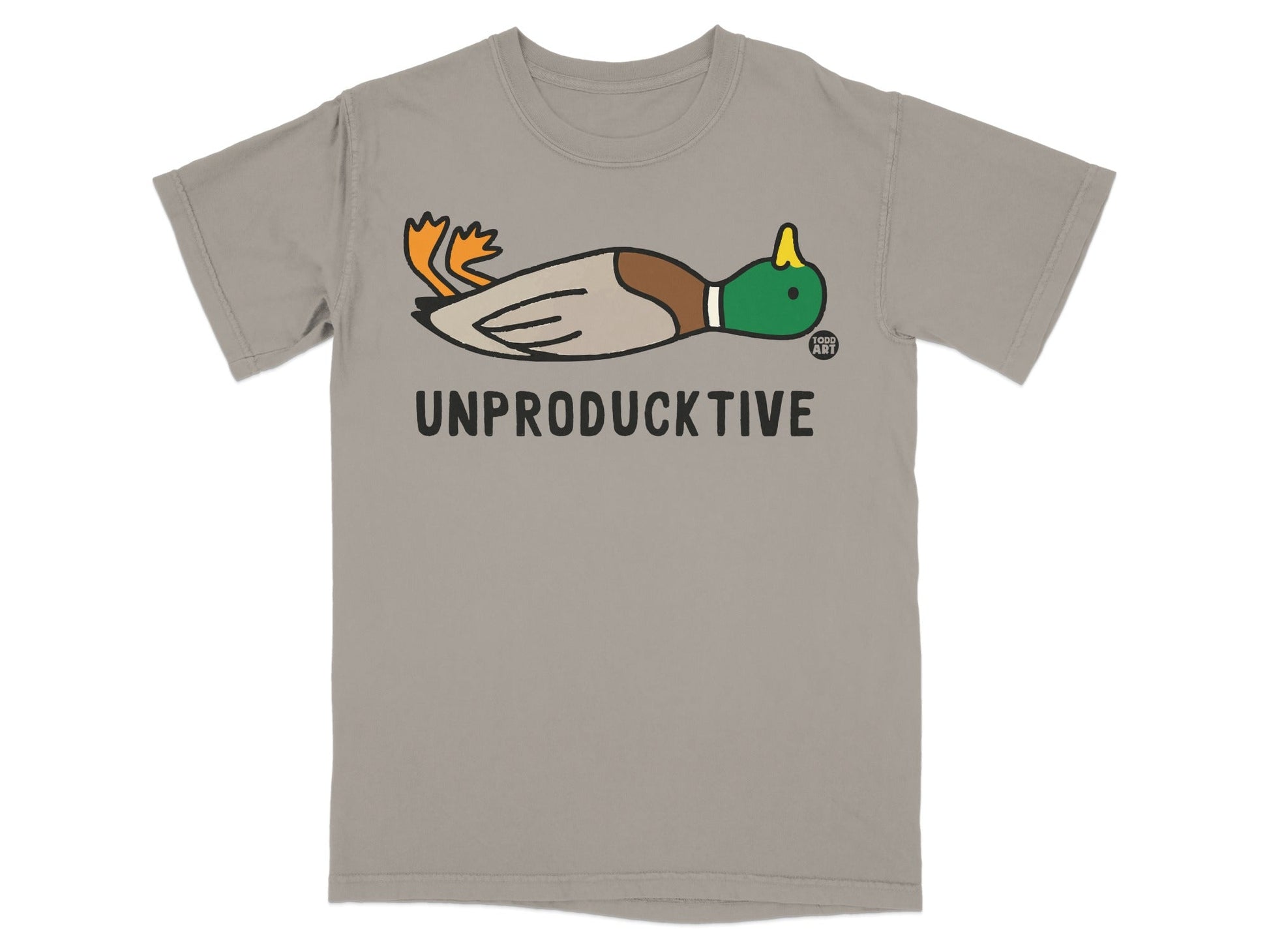 Unproductive Mallard Cartoon Graphic T-shirt