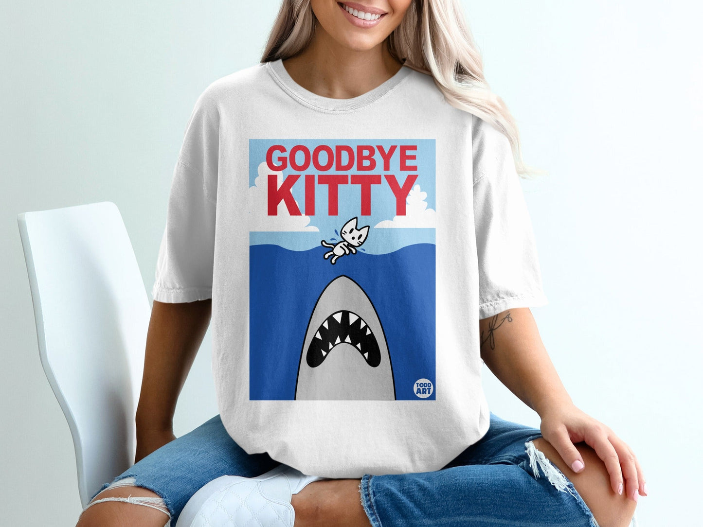 Goodbye Kitty Shark Graphic Unisex T-Shirt