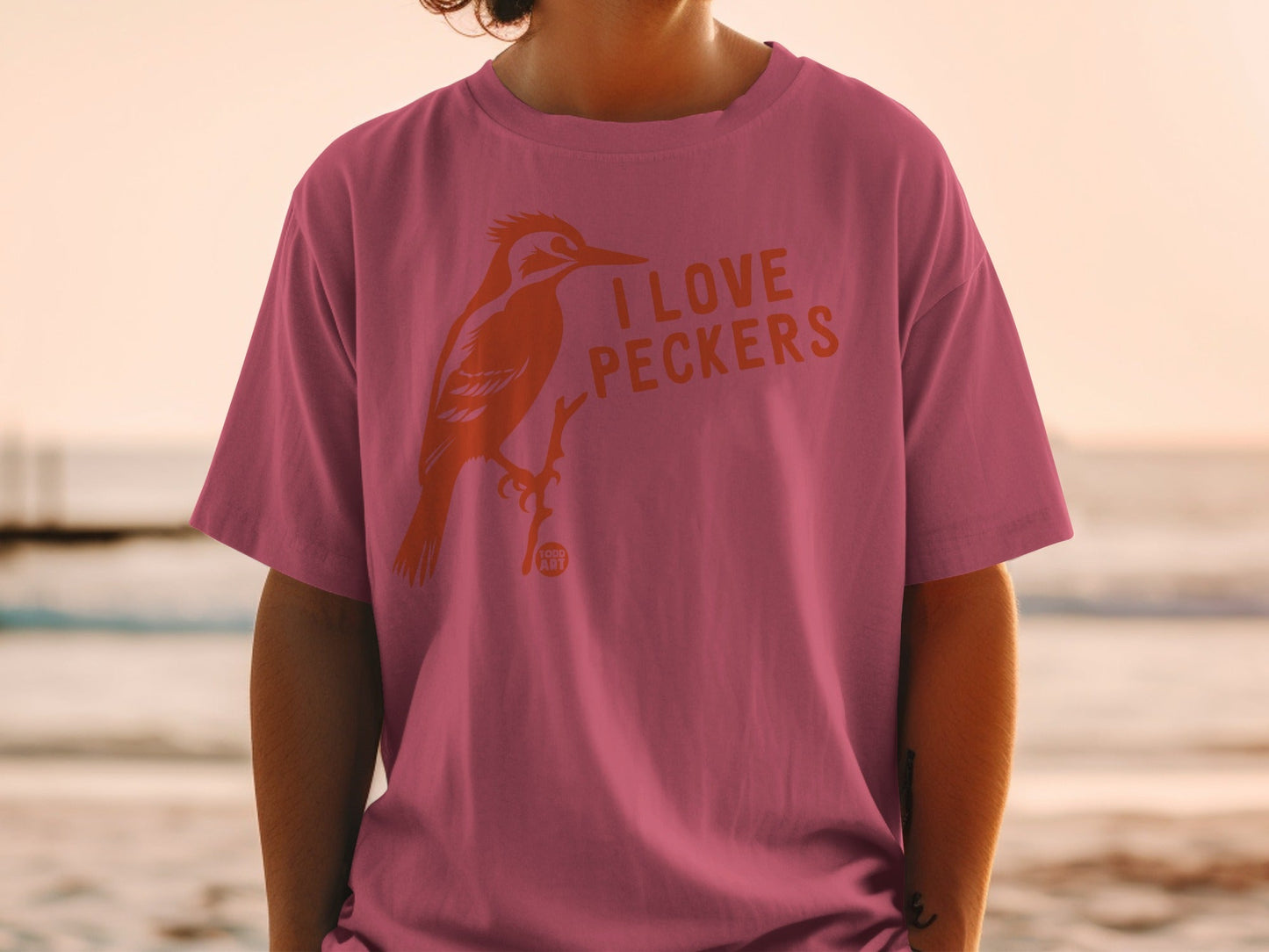 I Love Peckers Funny Bird Graphic T-Shirt Product