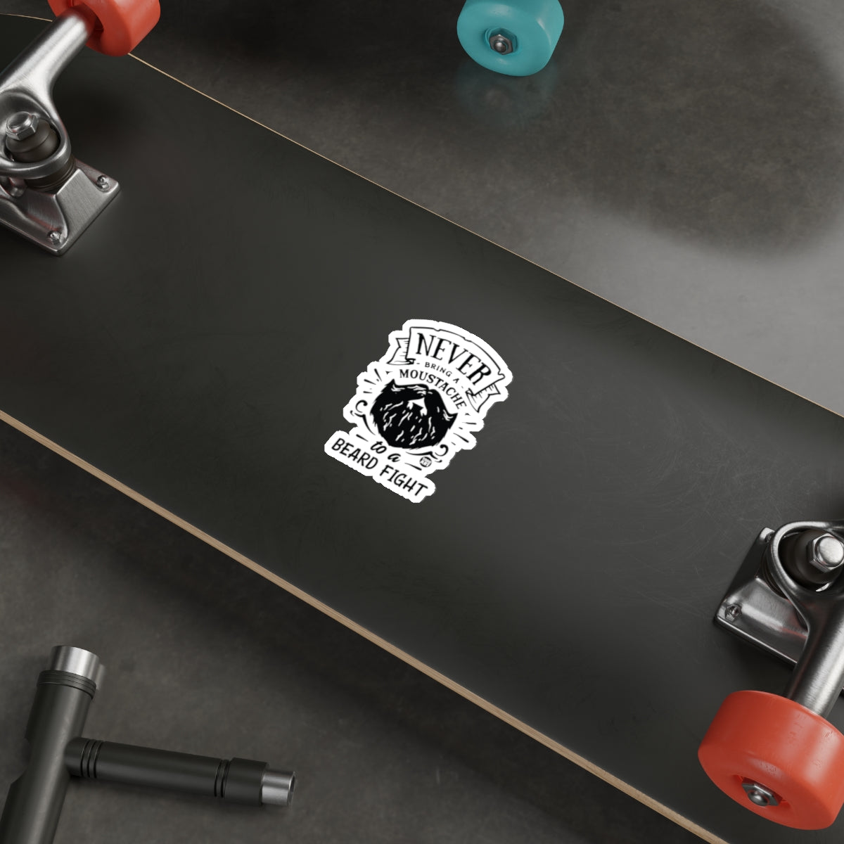 Never Bring A Moustache to a Beard Fight sticker 