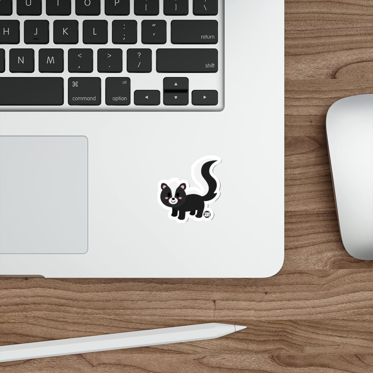Cute Black Cartoon Skunk Sticker for Laptops product