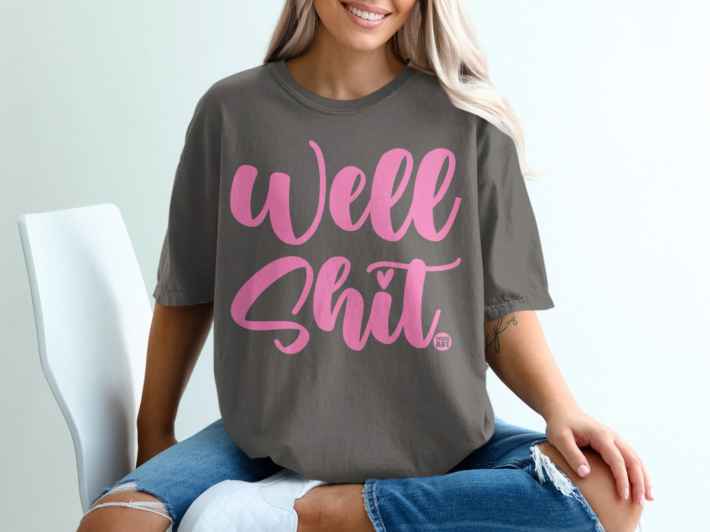 Well Shit Funny Graphic Tee Shirt Casual Top