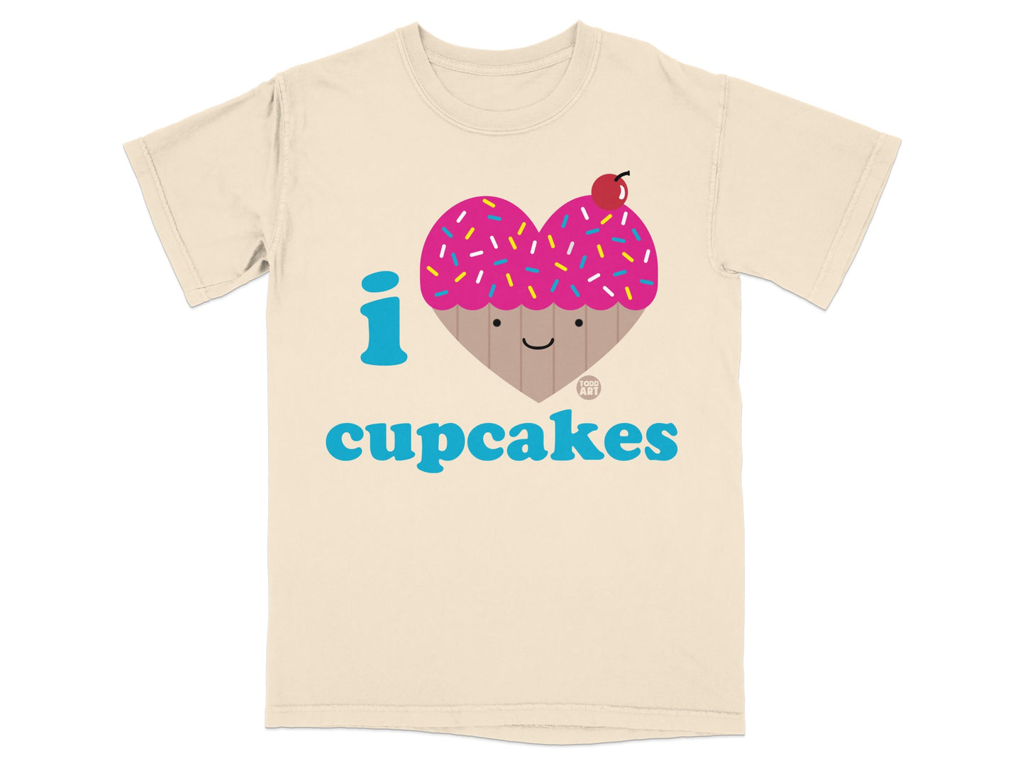 I Love Cupcakes Cute Fun Graphic T-Shirt