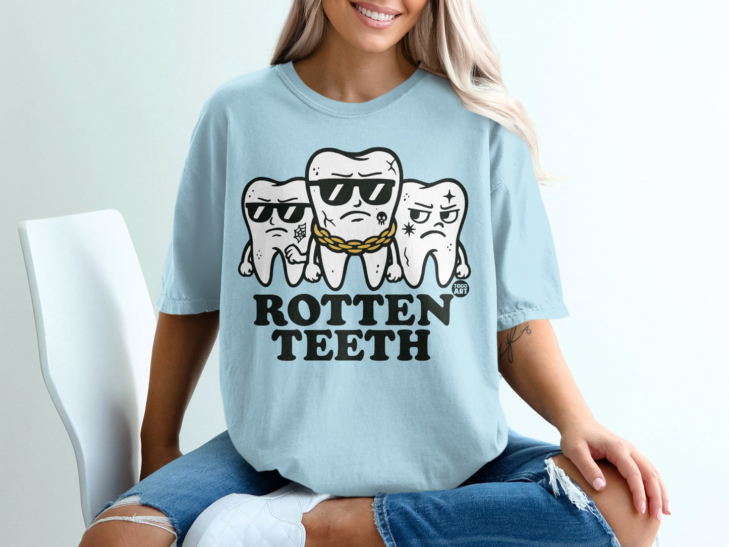 Cool Cartoon Rotten Teeth Graphic Design product type