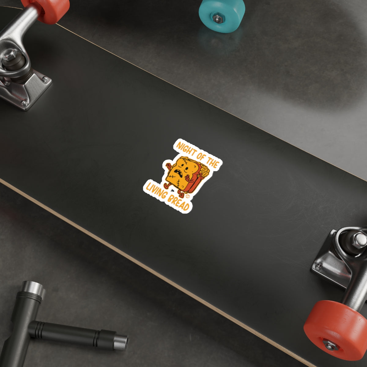 Night of the Living Bread Fun Sticker for Laptops