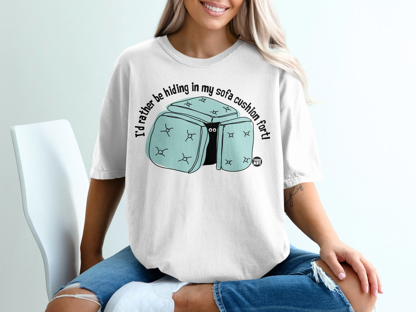 I'd rather be hiding in my sofa cushion fort! product type