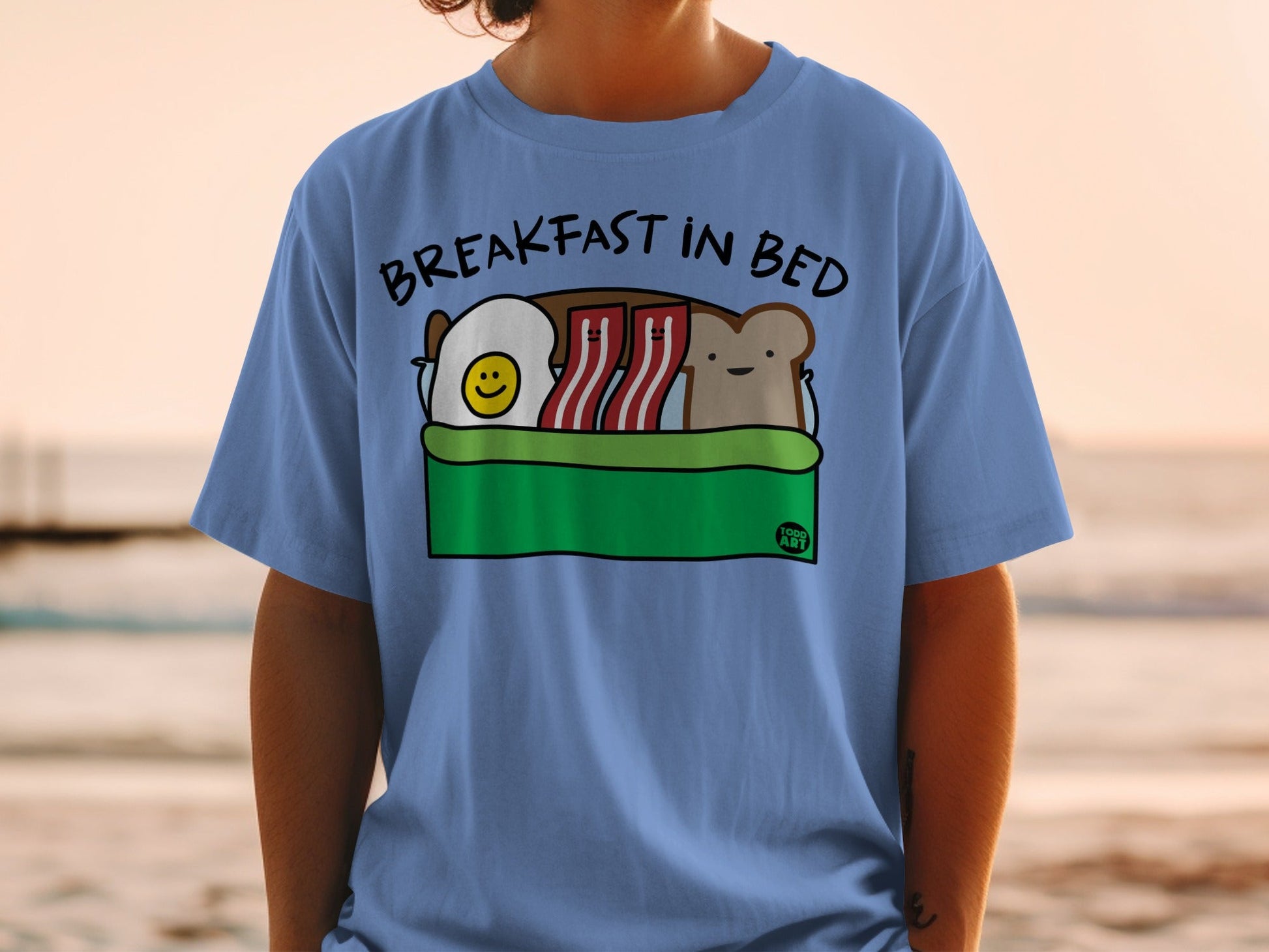 Breakfast in Bed Cute Egg Bacon and Toast T-shirt