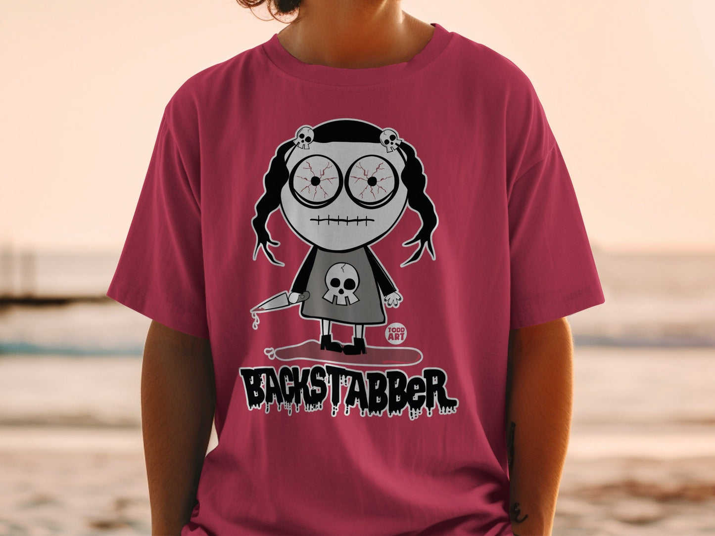 Backstabber Design Graphic Printed T-Shirt