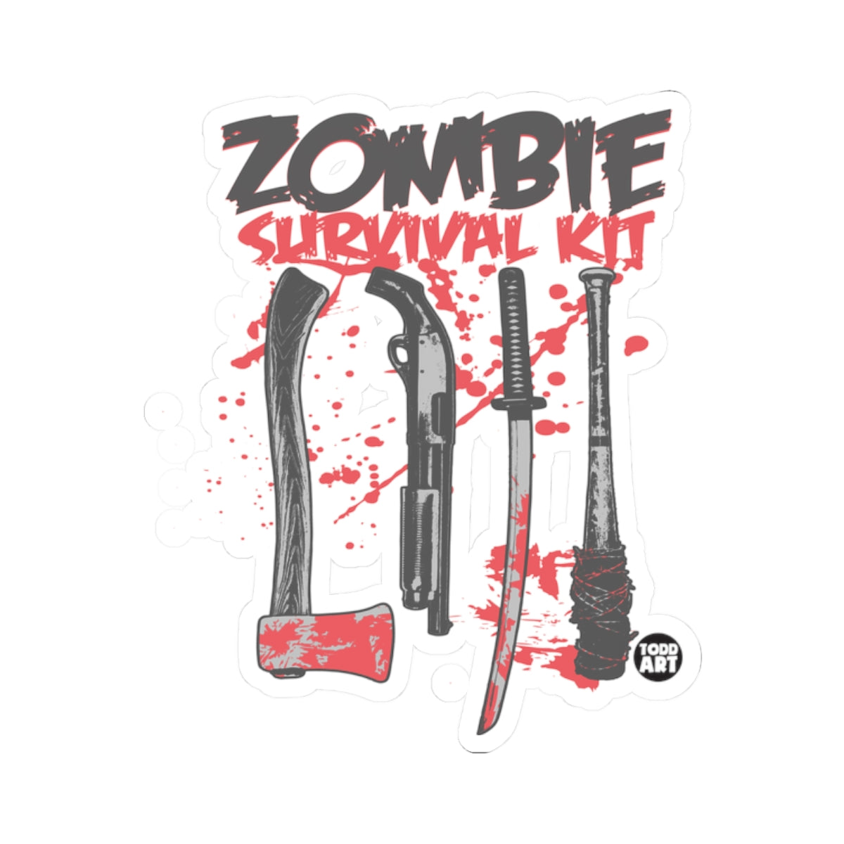Zombie Survival KitTodd Art Sticker