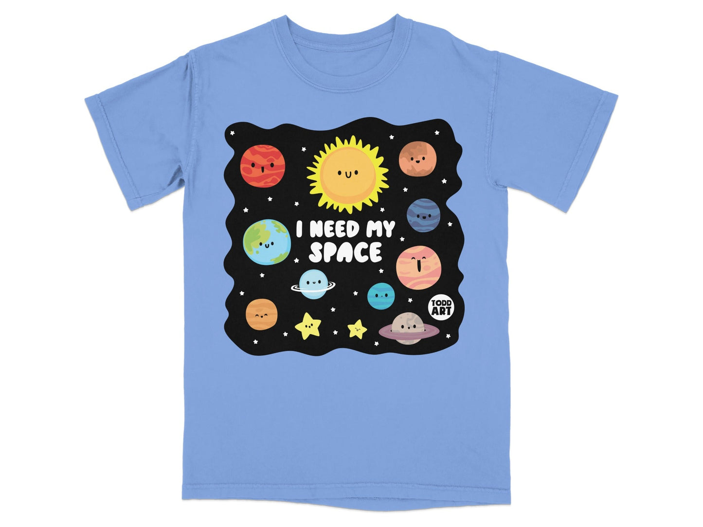 I Need My Space Cute Planets Graphic Tee for Kids