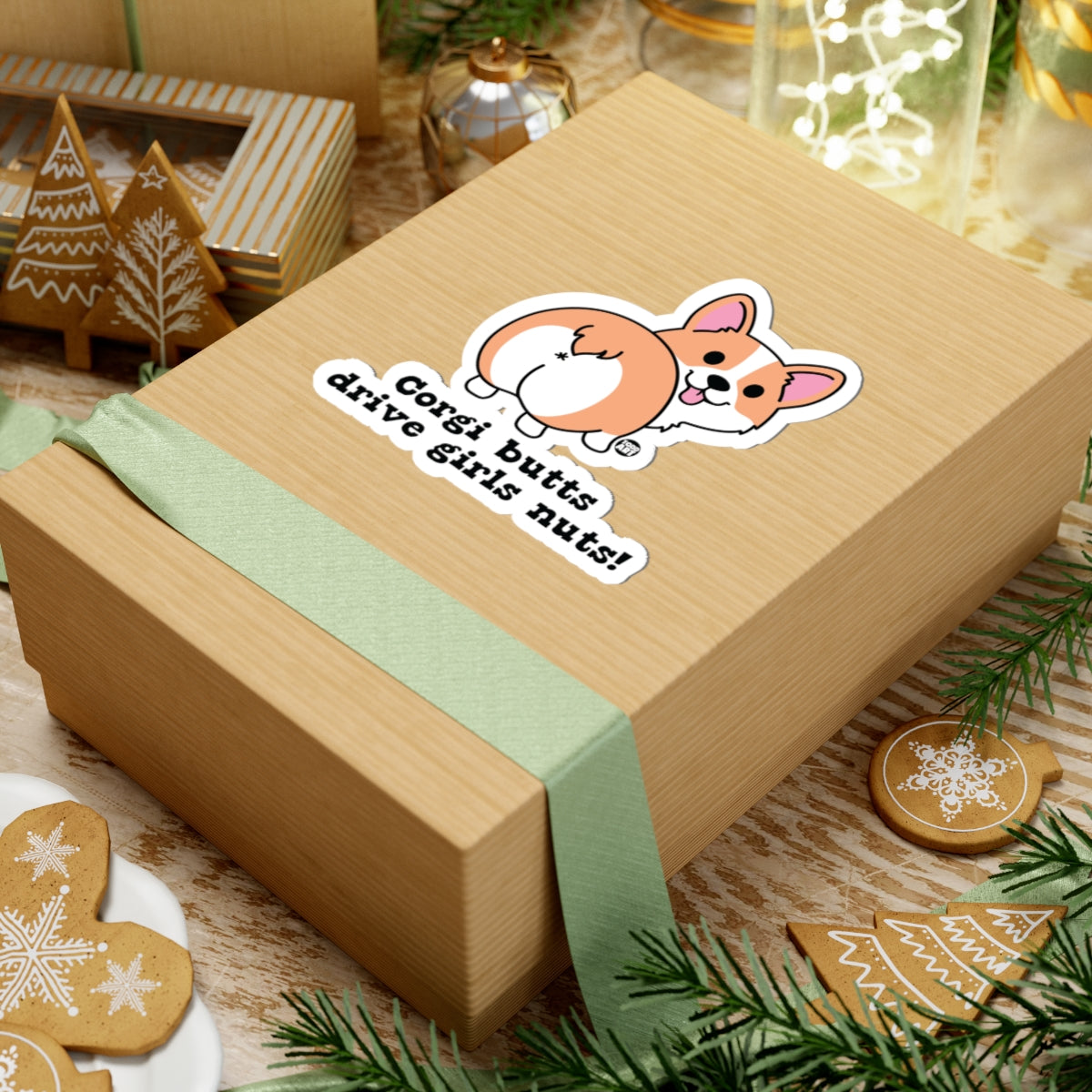 Corgi ButtTodd Art Sticker
