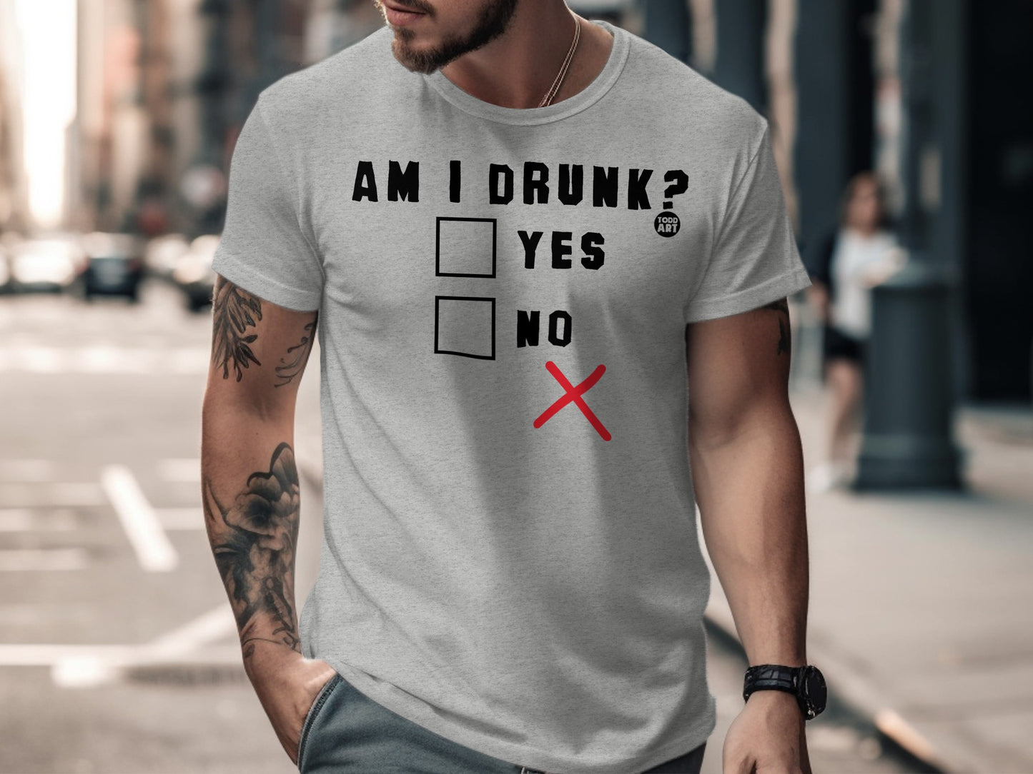 Am I Drunk Yes No Check Boxes Graphic Shirt