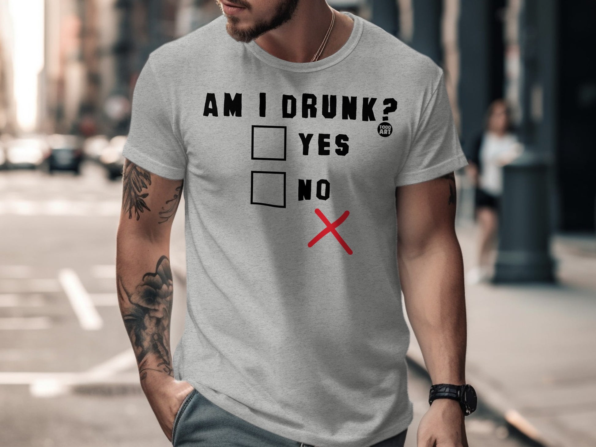 Am I Drunk Yes No Check Boxes Graphic Shirt