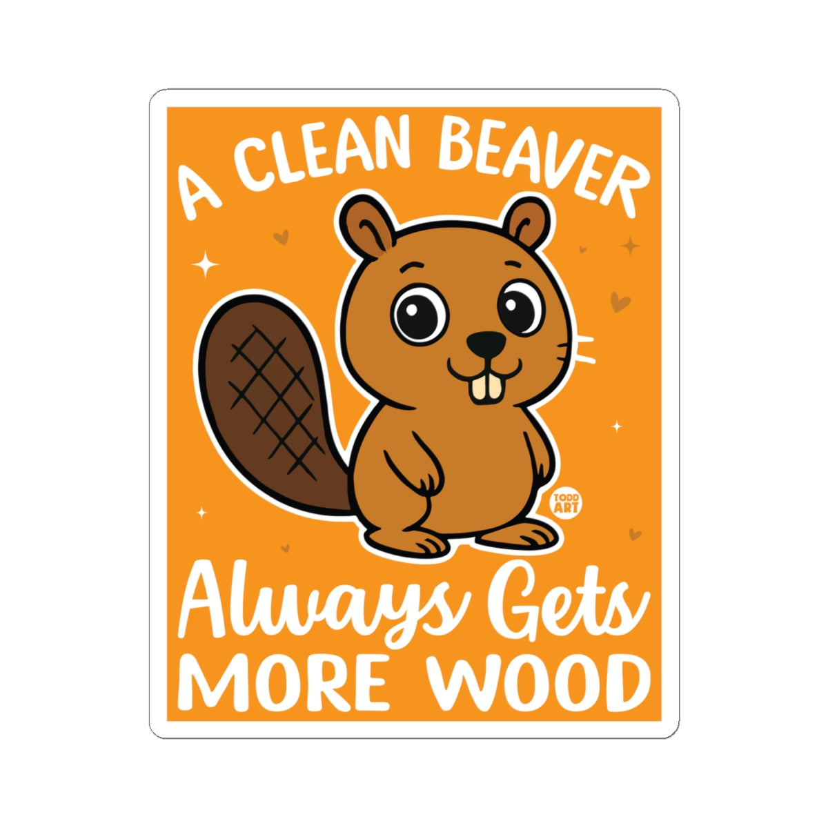 a-clean-beaver-gets-more-wood-sticker