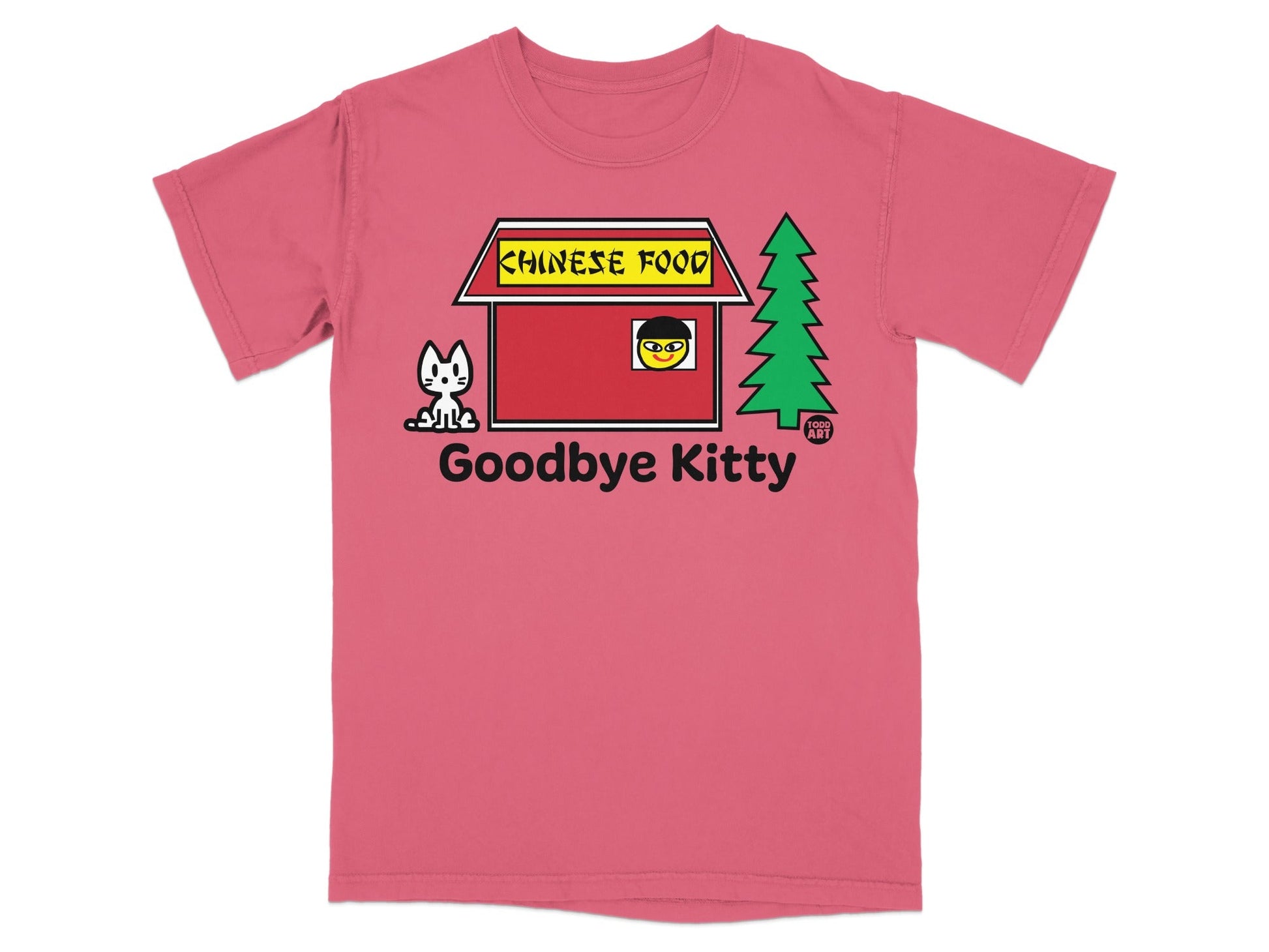 Goodbye Kitty Chinese Food Graphic T-Shirt