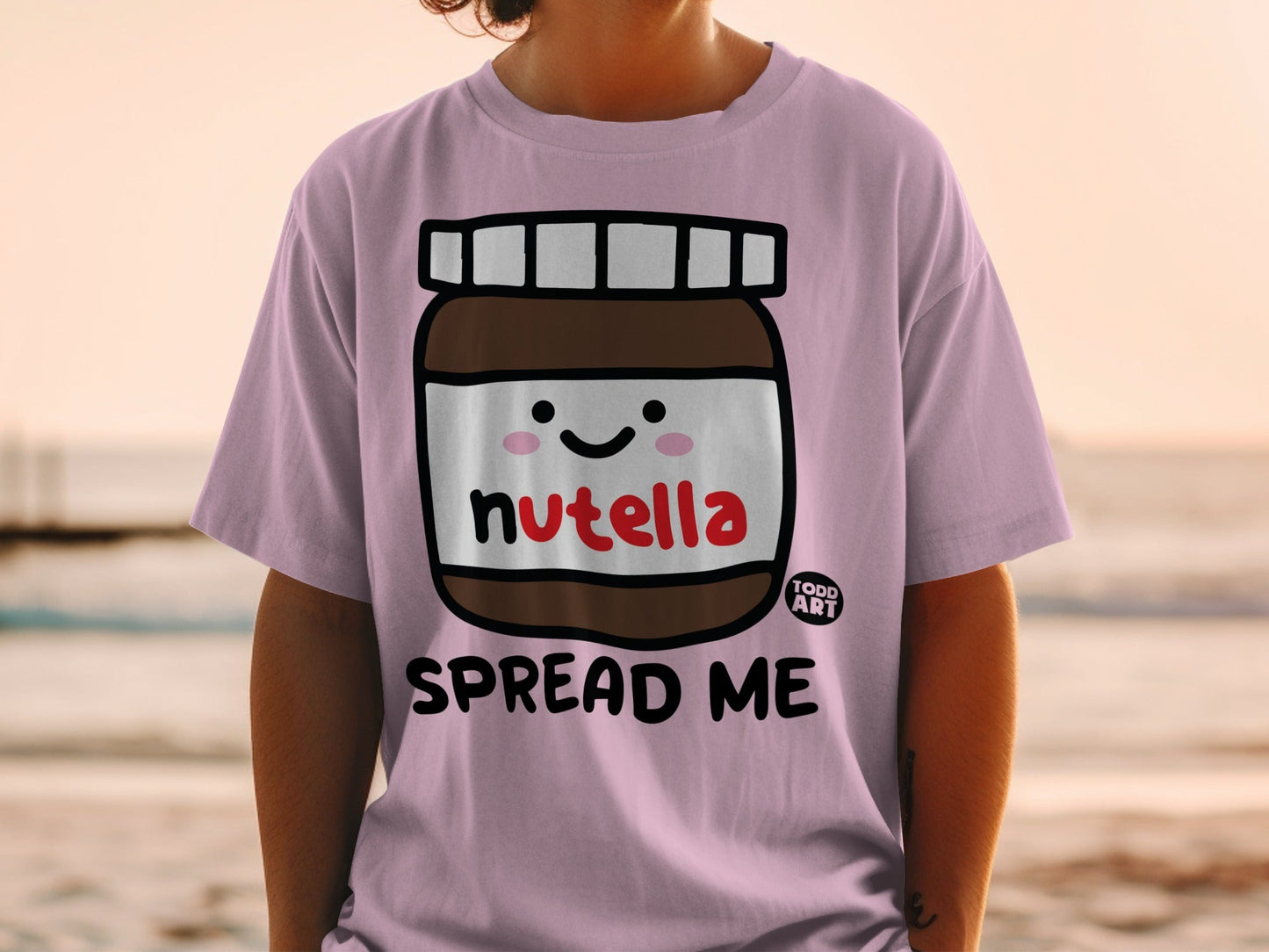 Cute Nutella Spread Me Todd Art T-Shirt Design for Sale