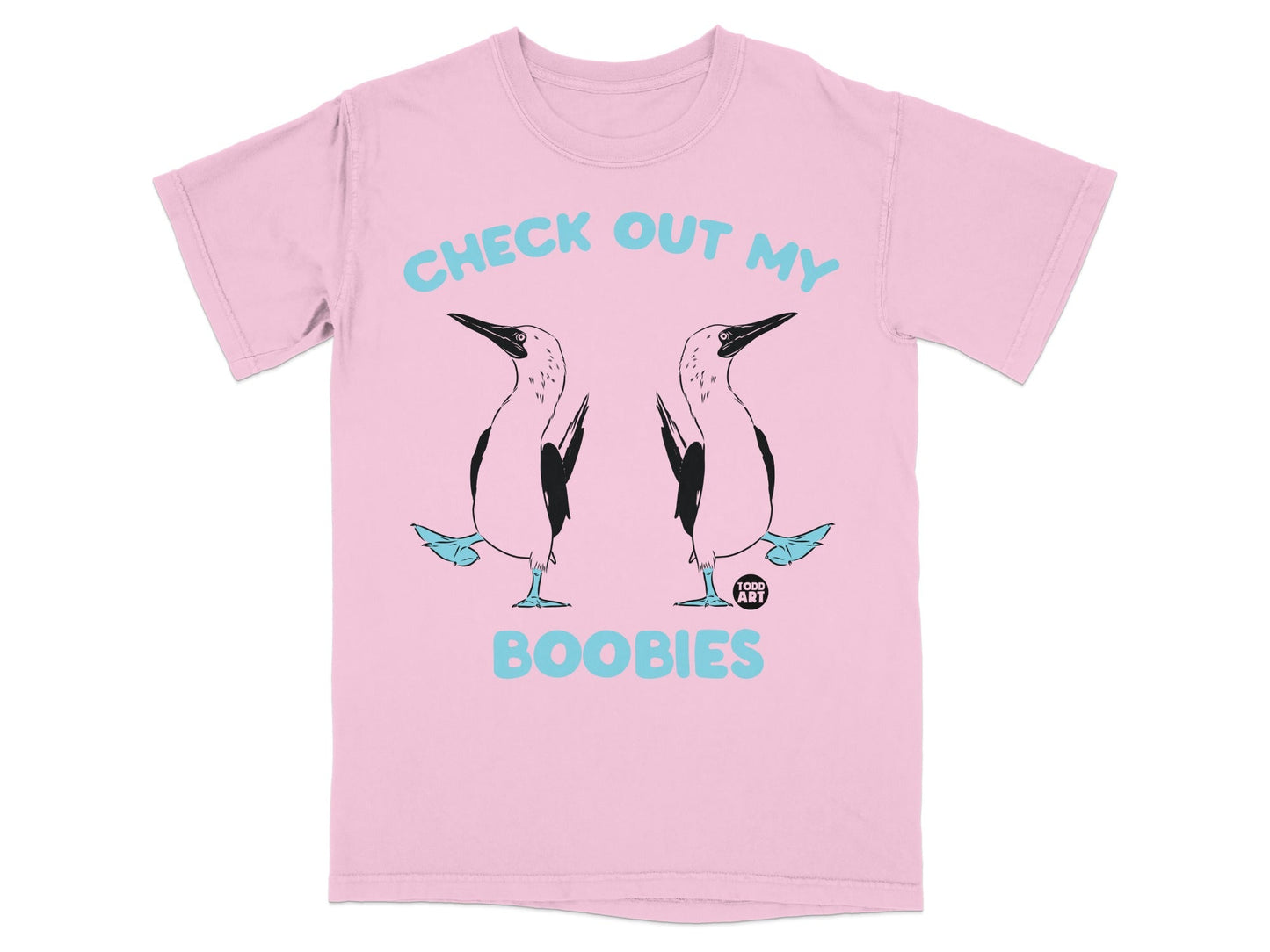 Check Out My Boobies Funny Todd Art Graphic Tee Shirt