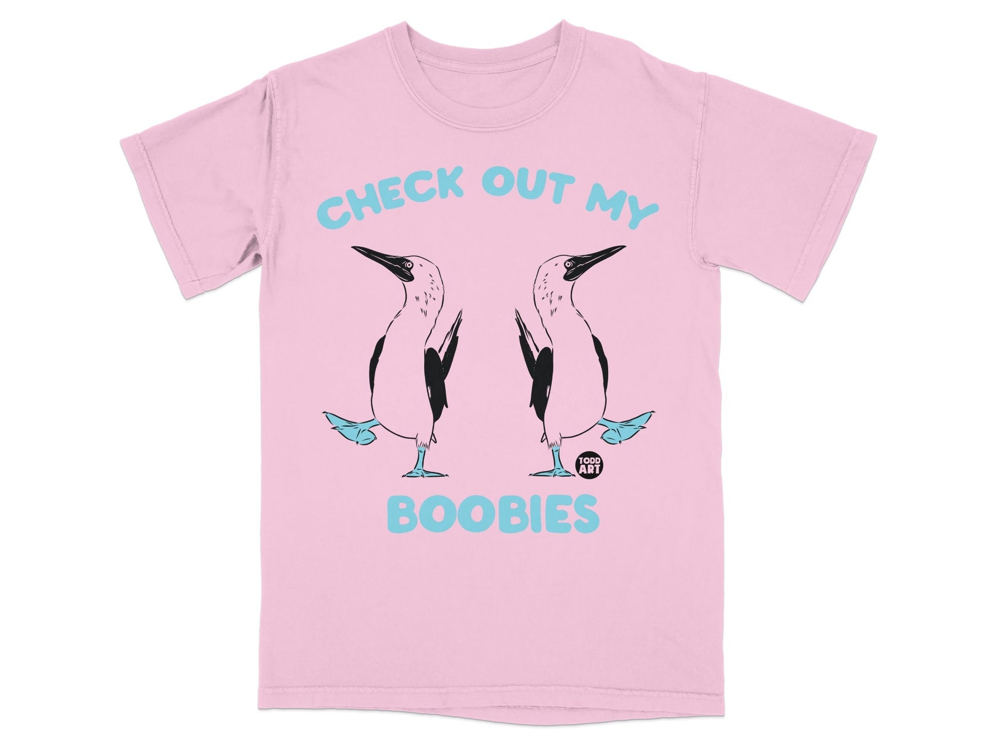 Check Out My Boobies Funny Todd Art Graphic Tee Shirt
