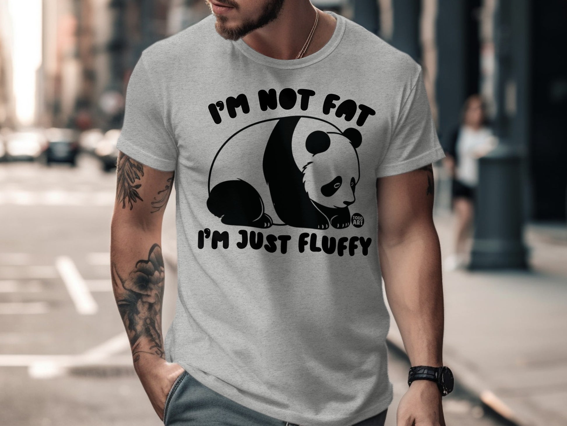 I'm Not Fat I'm Just Fluffy Panda T-Shirt
