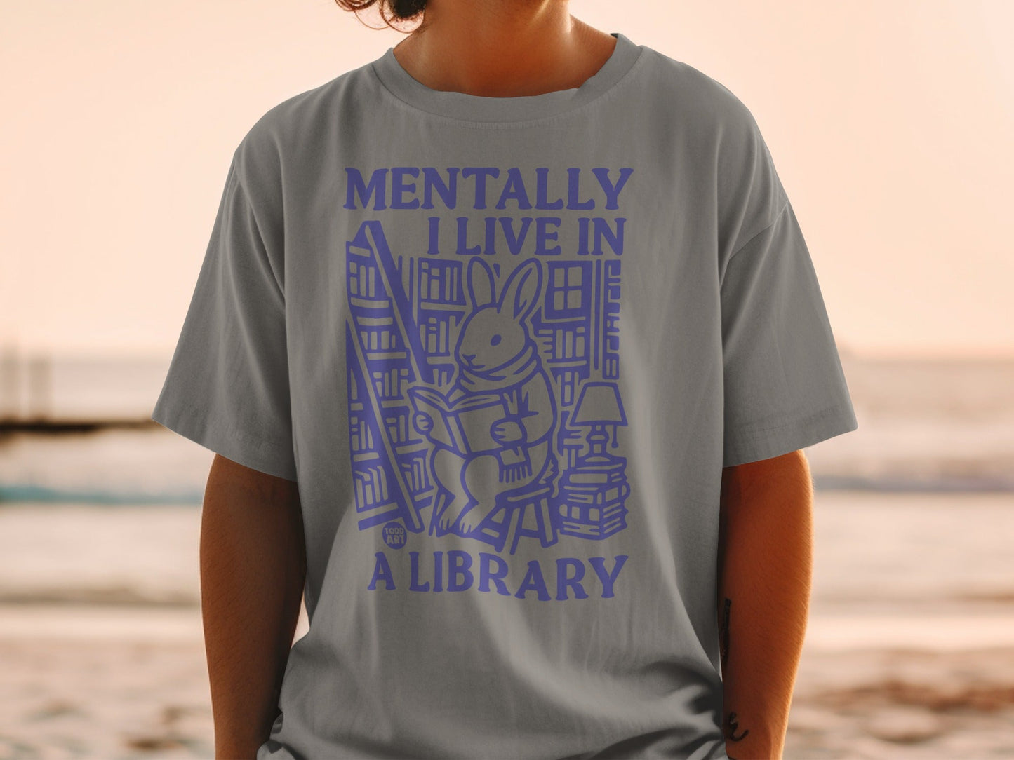 Mentally I Live in a Library Graphic T-shirt