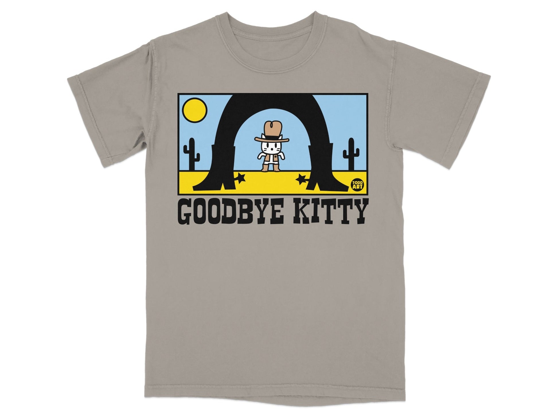 Goodbye Kitty Graphic Tee for Funny Western Style