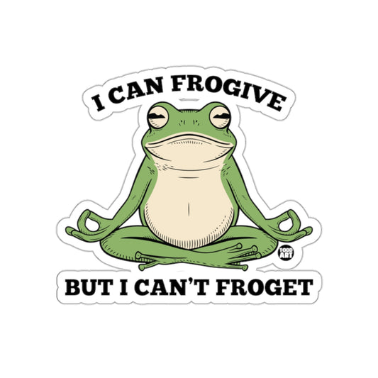 I Can Frogive But I Can't Froget Funny Frog Sticker
