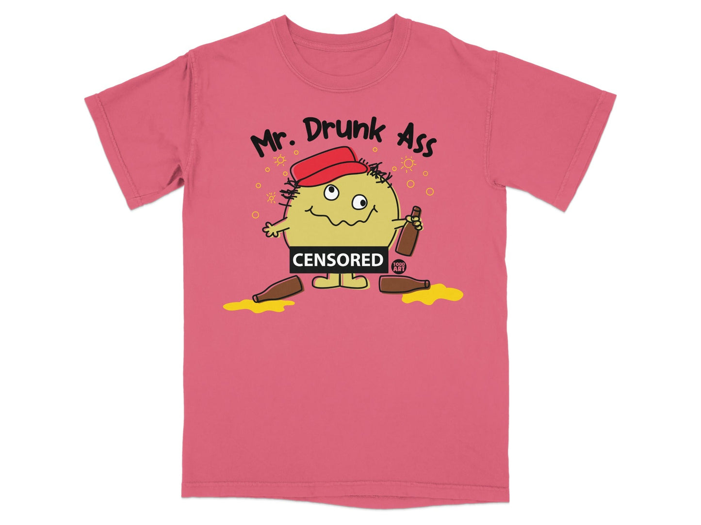 Humorous Mr. Drunk Ass Censored Design T-Shirt