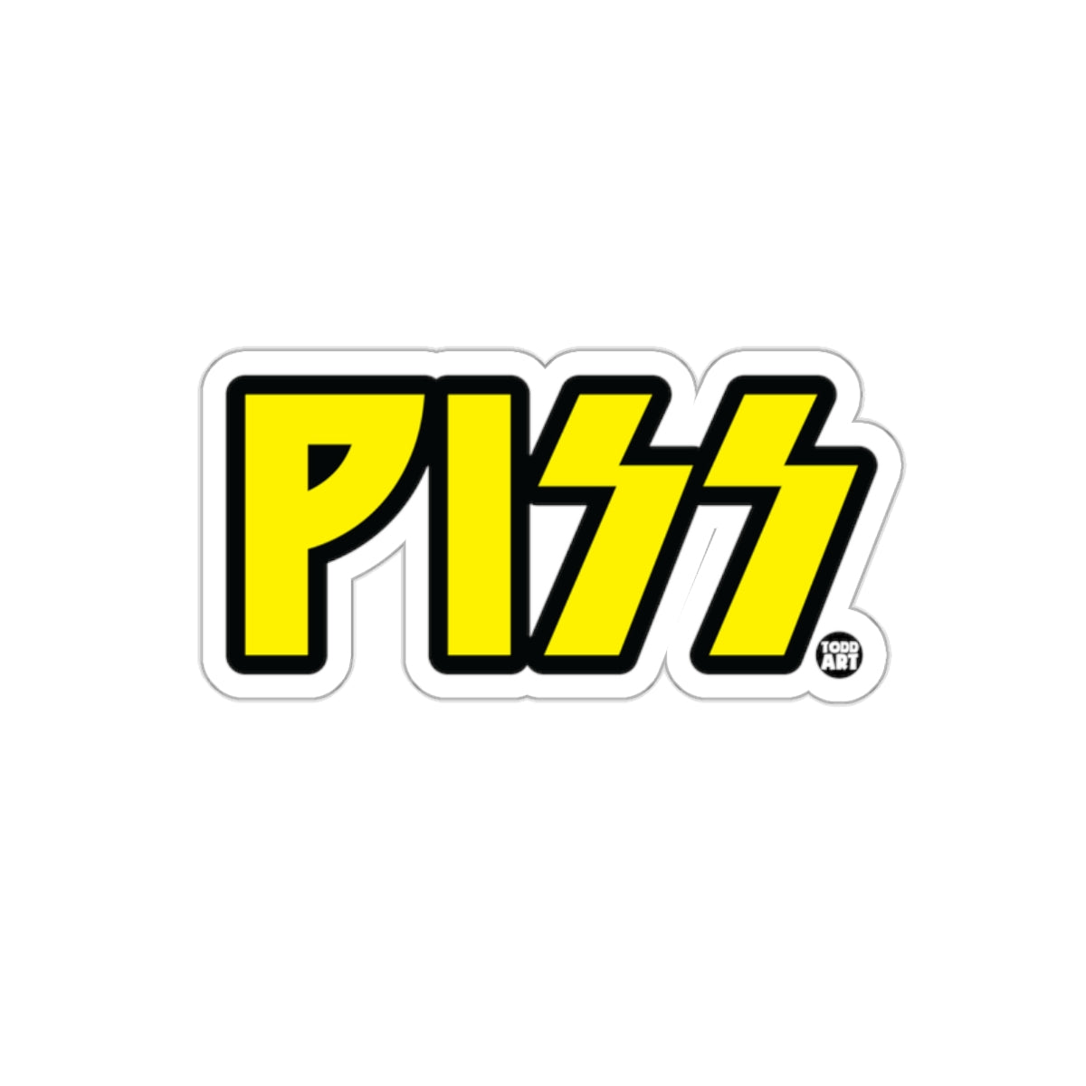 Piss Yellow Logo for Todd Art Inspired Style sticker