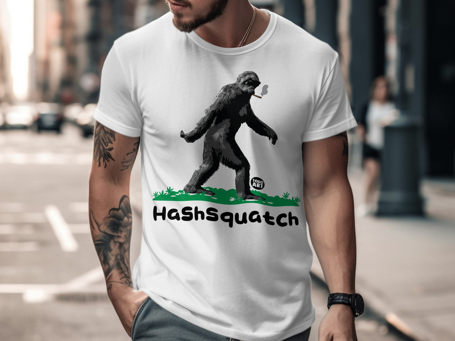 HashSquatch Graphic T-Shirt with Todd Art Print